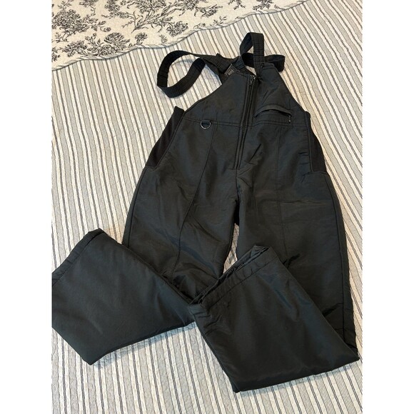 Adirondack Trading Co Snowboard Ski Bibs Overalls Women’s Pant Size Medium Black - Picture 1 of 5